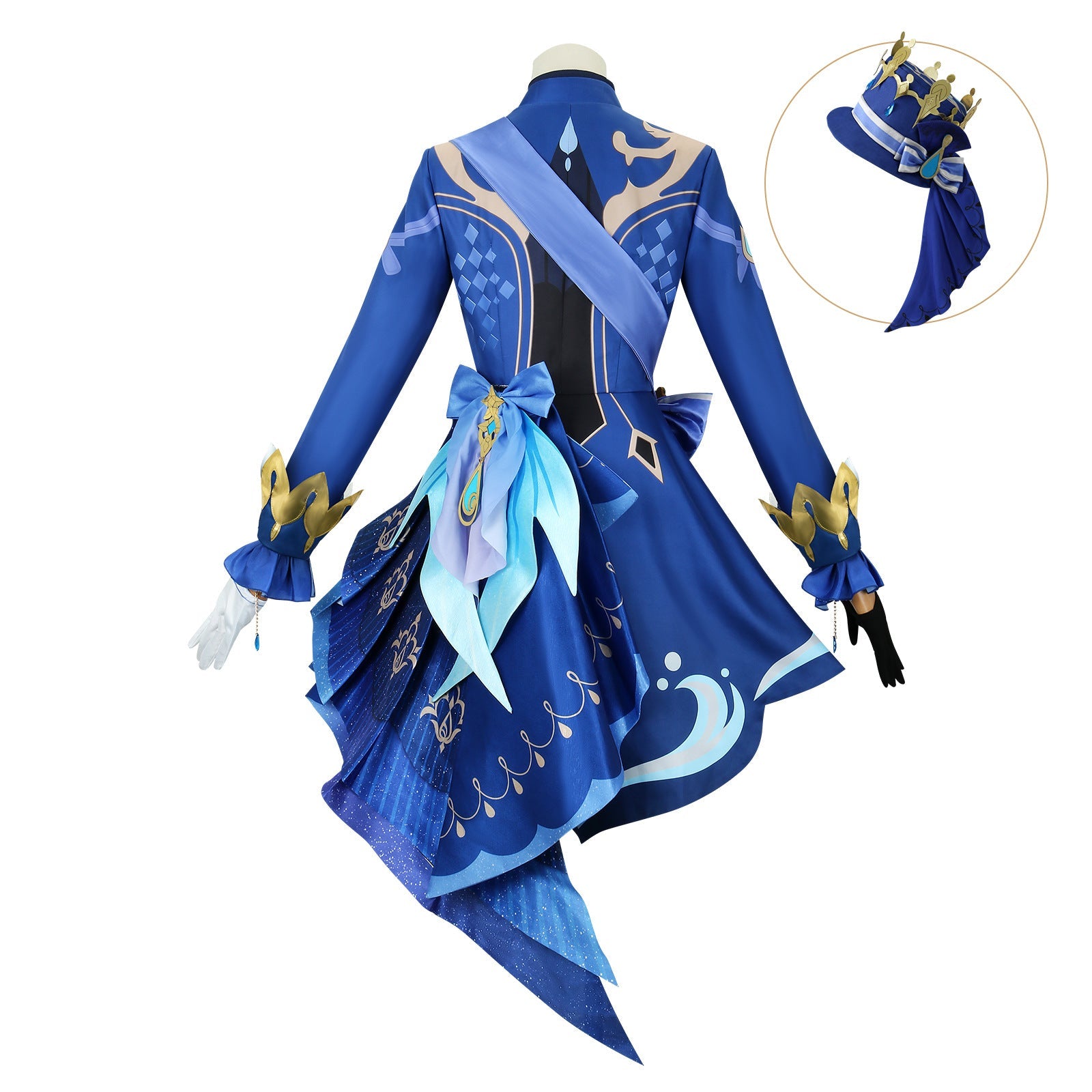 Genshin Impact Focalors Furina de Fontaine Black Cosplay Costumes