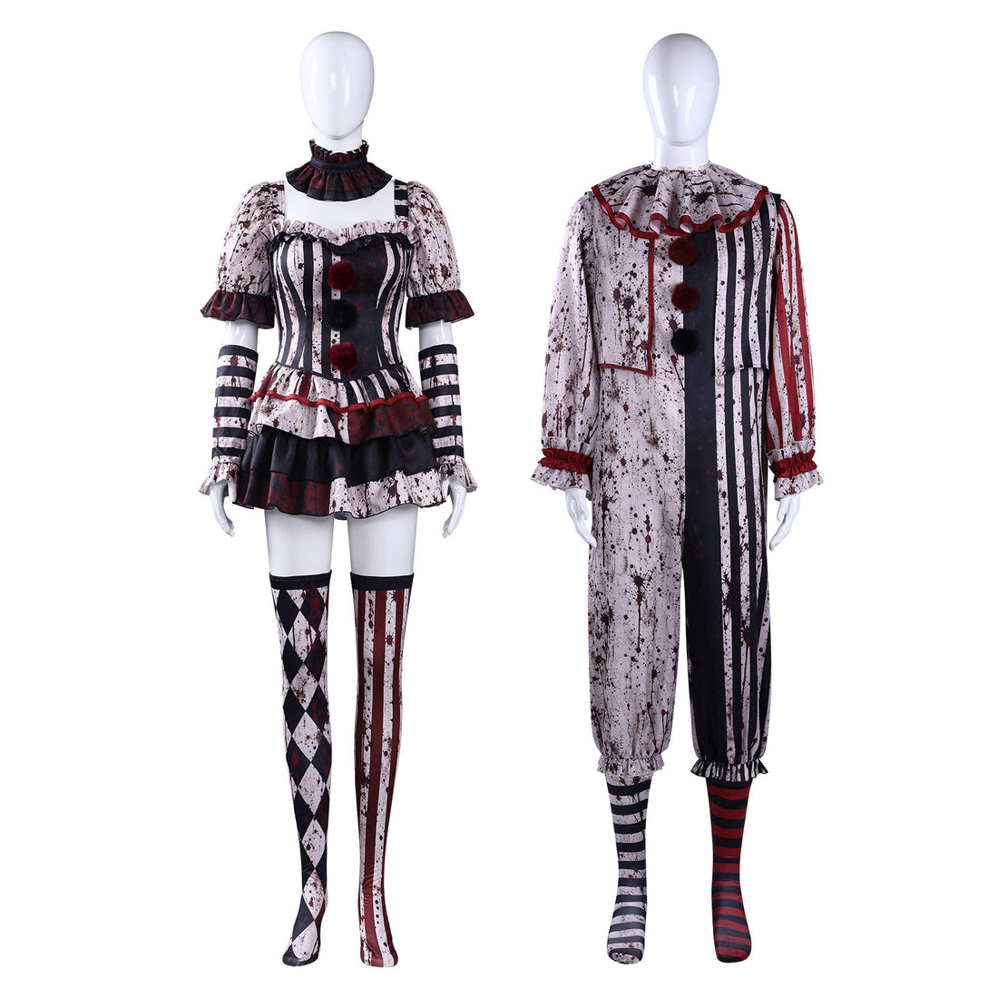 Killer Terrifier Clown Bloodstained Premium Edition Cosplay Costume Halloween Party Joker Outfit