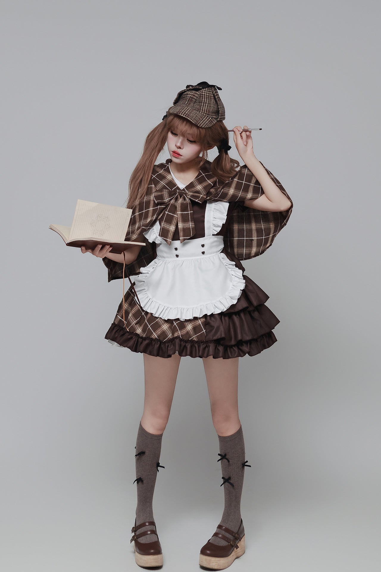 Detective Song Maid Outfit Cosplay Streamers Plus-Size Costume