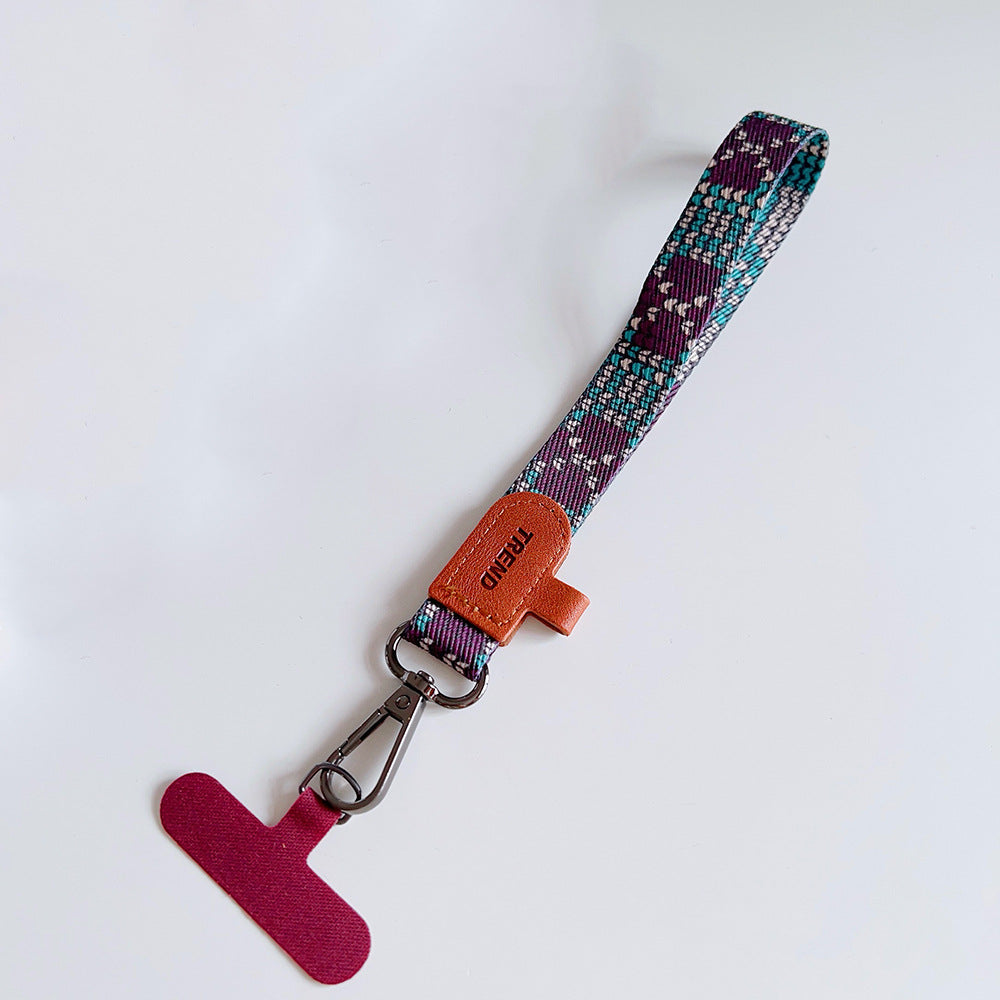 Rustic-style Webbing Wrist Phone Strap with Tether Tabs – Key Chain Wristlet & Hand Lanyard