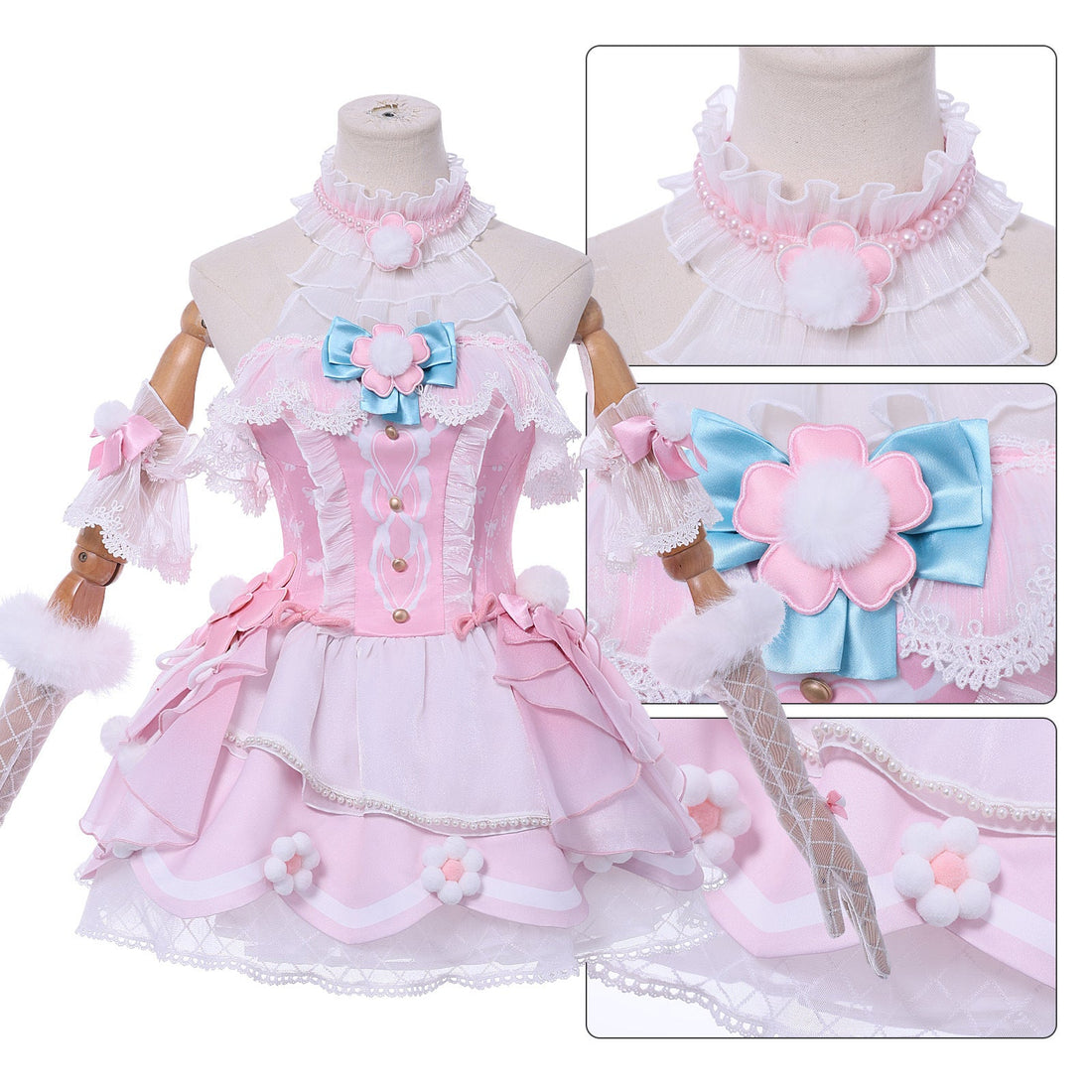 Naraka: Bladepoint Sheila My Melody Maid Outfit Cosplay Costumes
