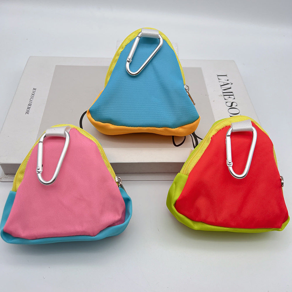 Cute Bear Mini Coin Purse Headphone Bag with Carabiner – Printed Mini Bag Phone Accessory