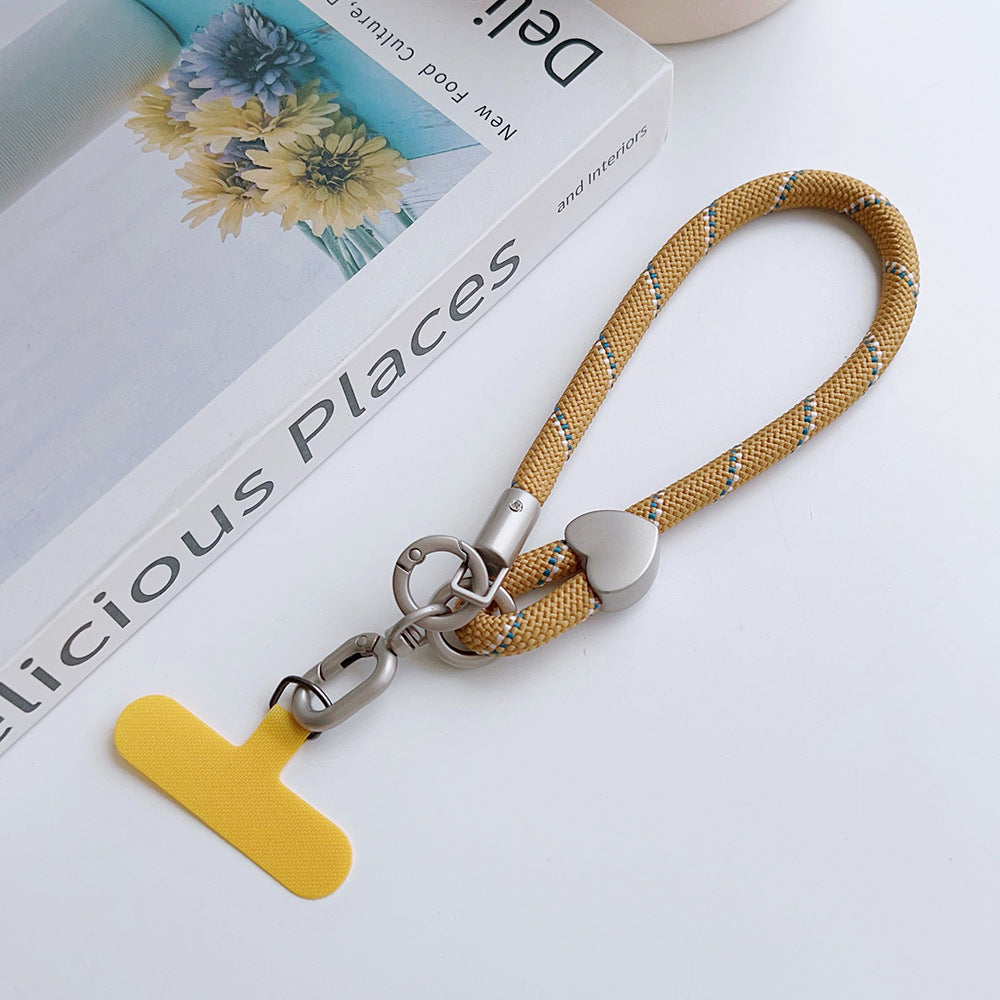 Heart Clasp Rotatable Wrist Phone Strap with Tether Tabs – Thick Wristlet & Hand Lanyard