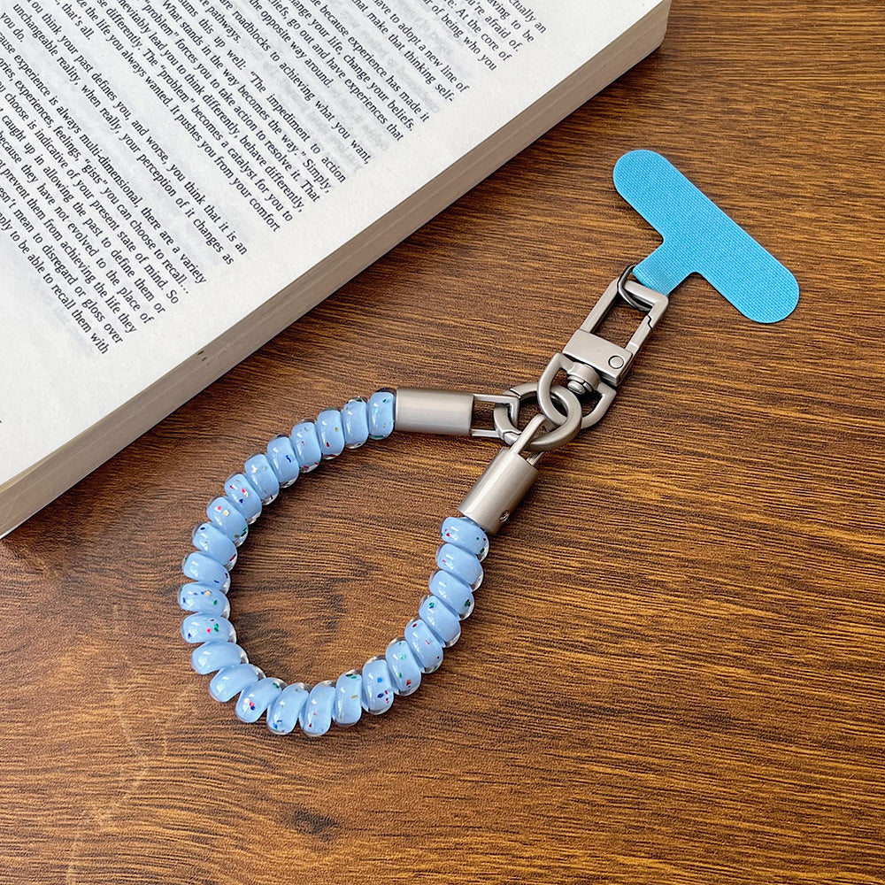 Thick Phone Cord Wrist Phone Strap with Tether Tabs – High Elasticity Wristlet & Hand Lanyard