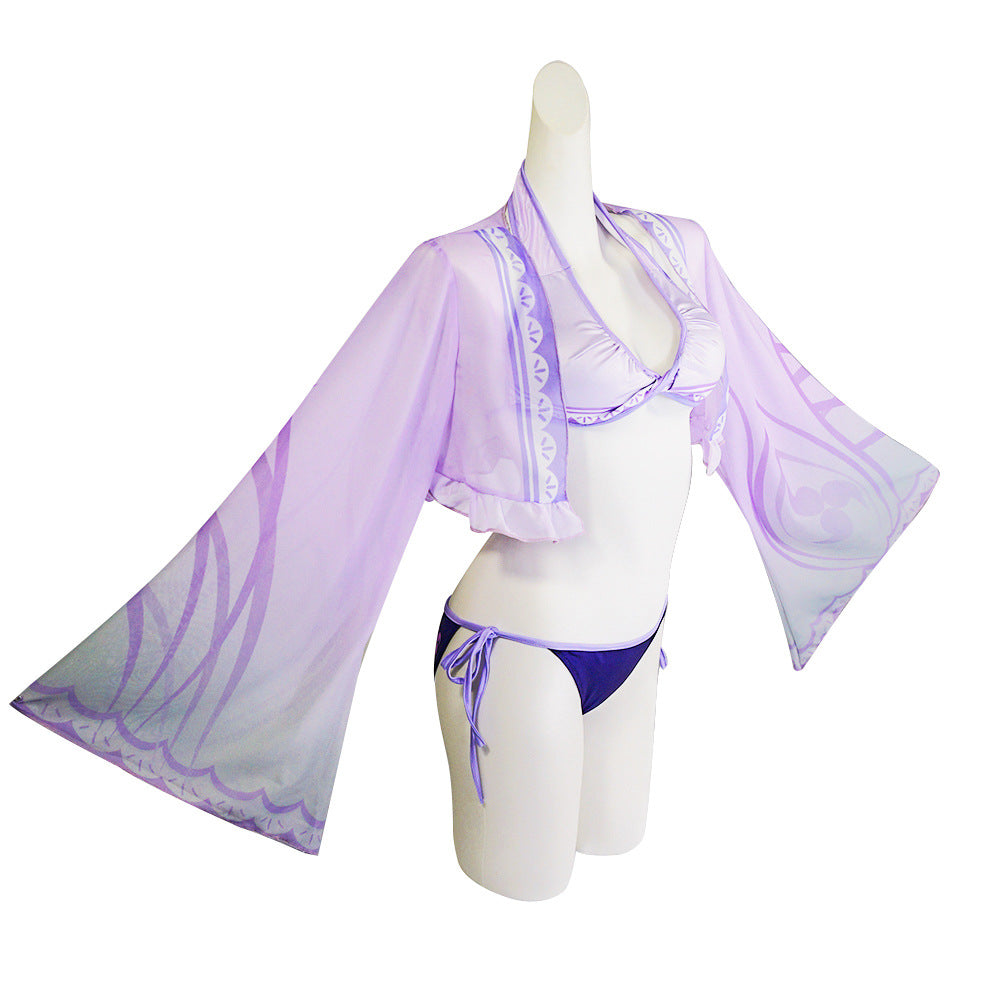 Genshin Impact Raiden Shogun Swimsuit Full Set Cosplay Costumes
