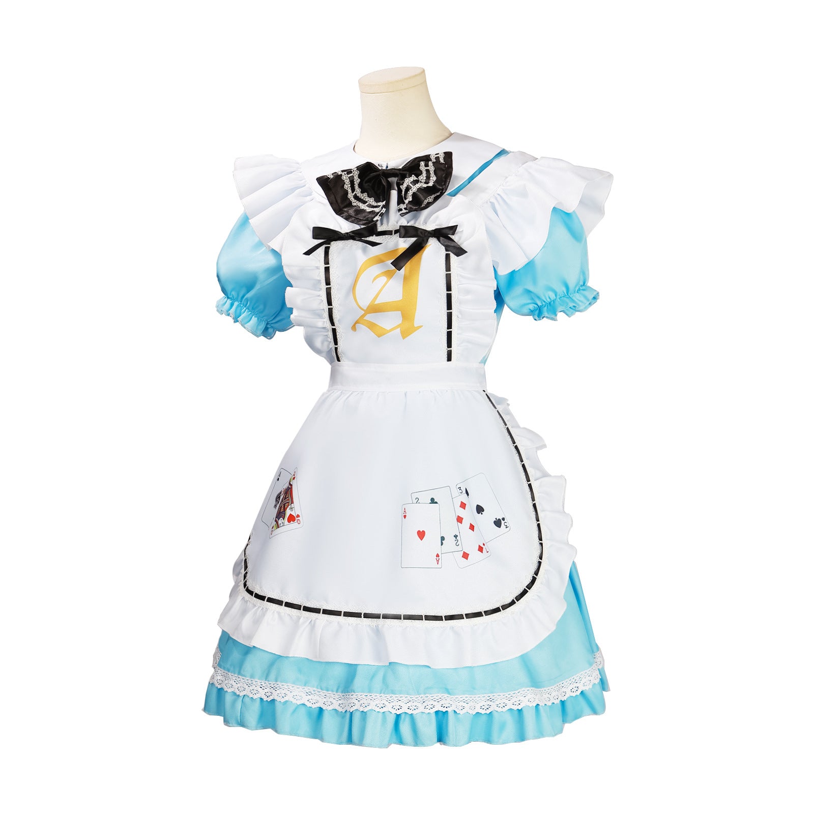 Alice Style Blue Cosplay Costume - Poker Queen Maid Dress Lolita Tea Party Outfit
