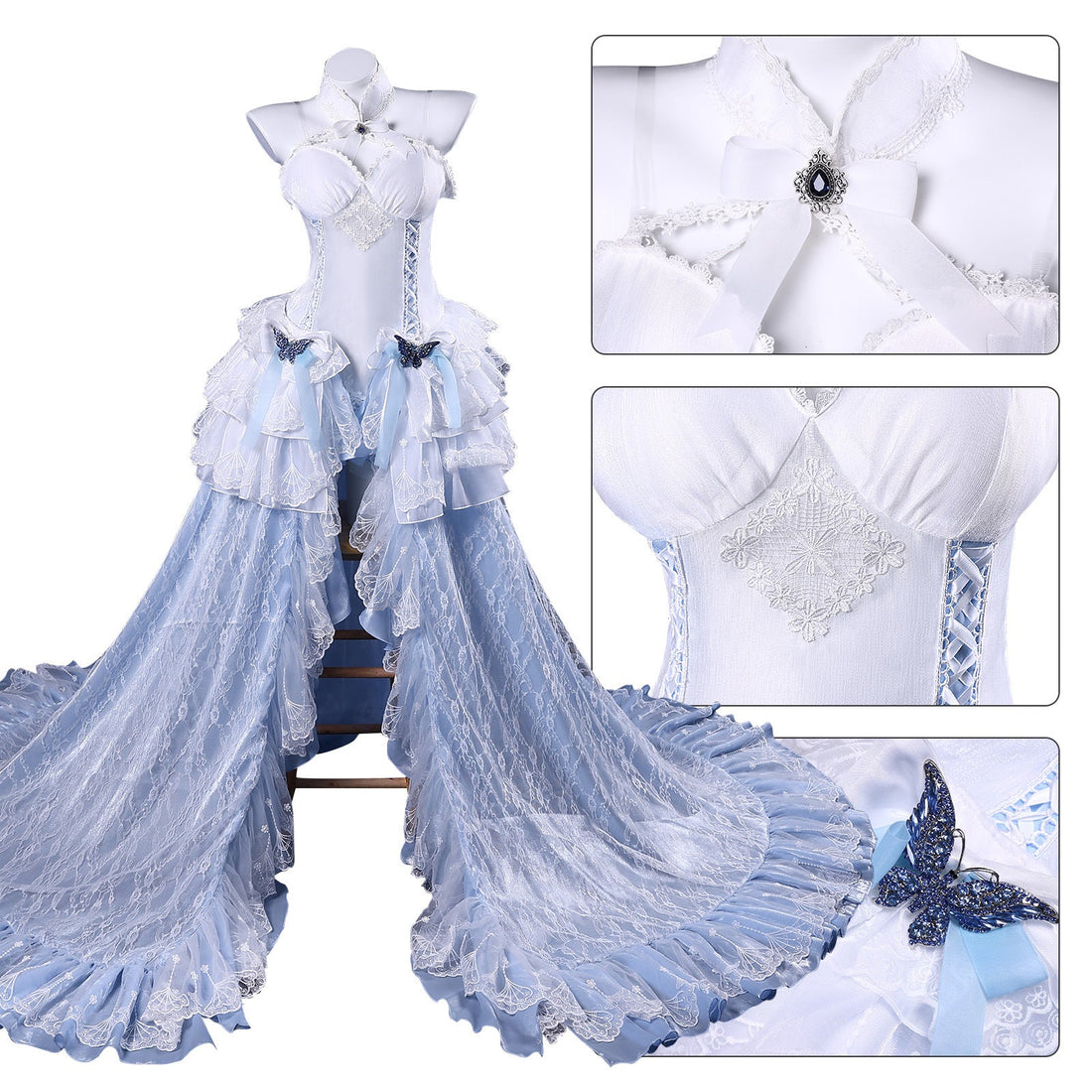 Azur Lane Cheshire White Seaside Melody Wedding Dress Cosplay Costumes