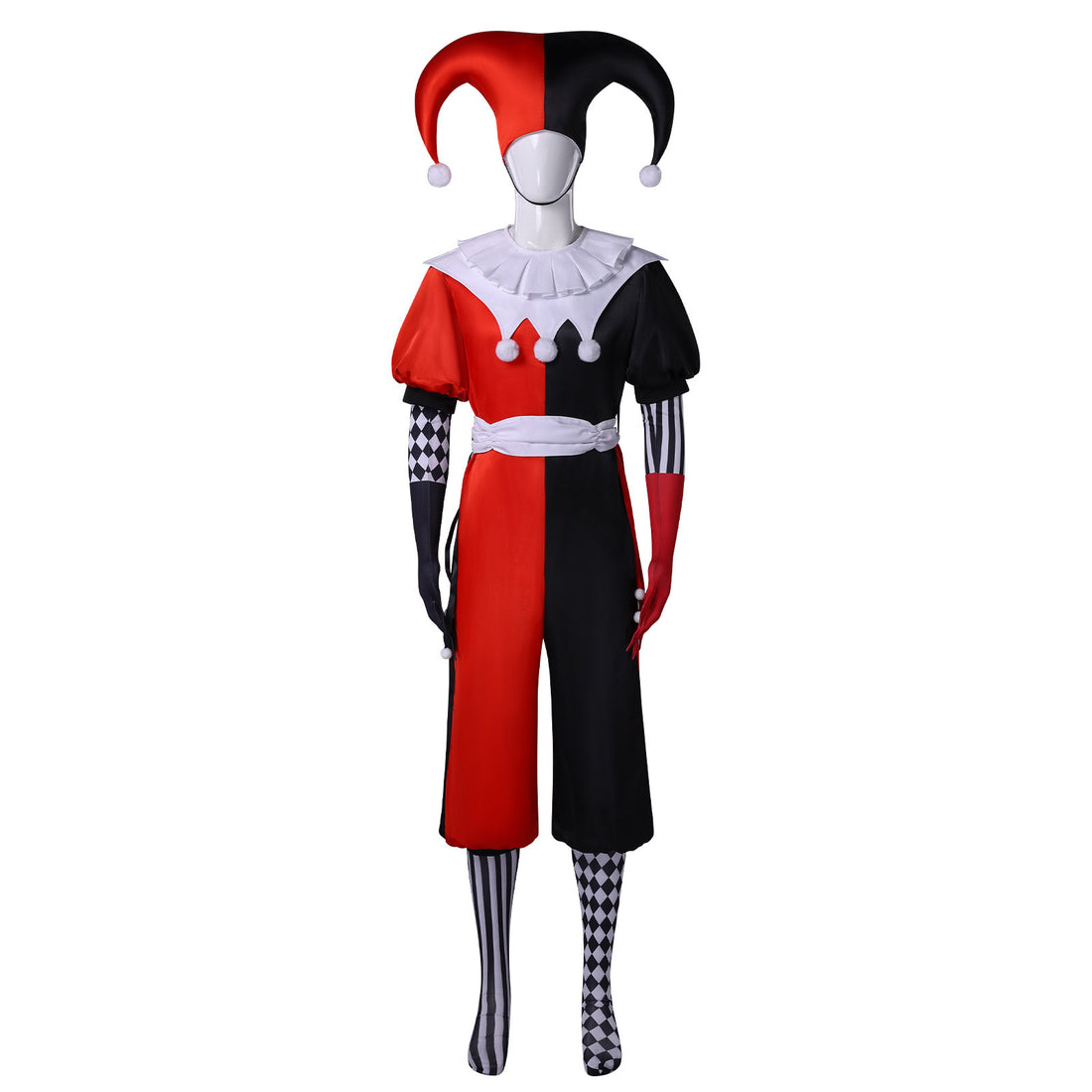 Clown and Queen Cosplay Costumes Women and Men Joker Halloween Carnival Party Outfit