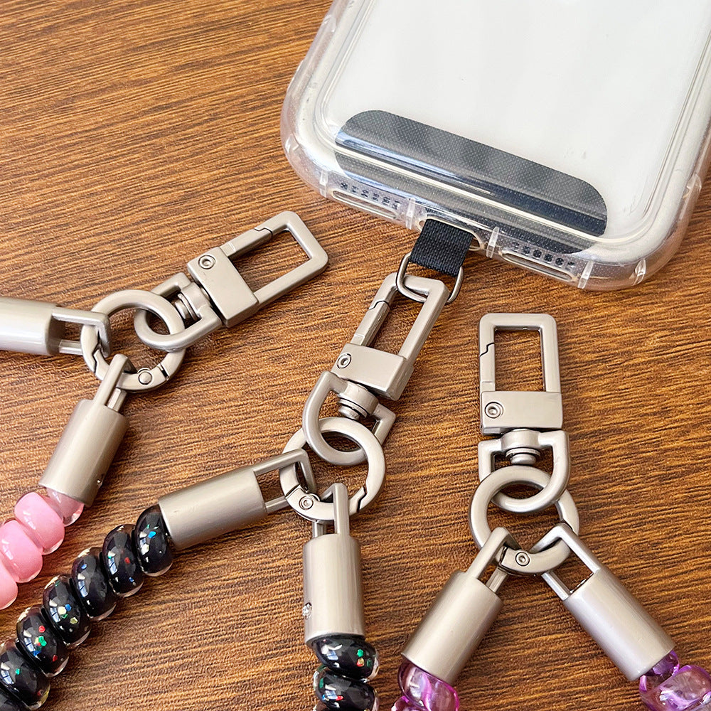Thick Phone Cord Wrist Phone Strap with Tether Tabs – High Elasticity Wristlet & Hand Lanyard