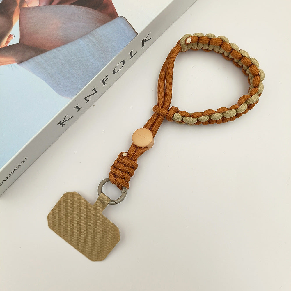 Multicolor Adjustable Wrist Phone Strap with Tether Tabs – Hand Woven Wristlet & Hand Lanyard