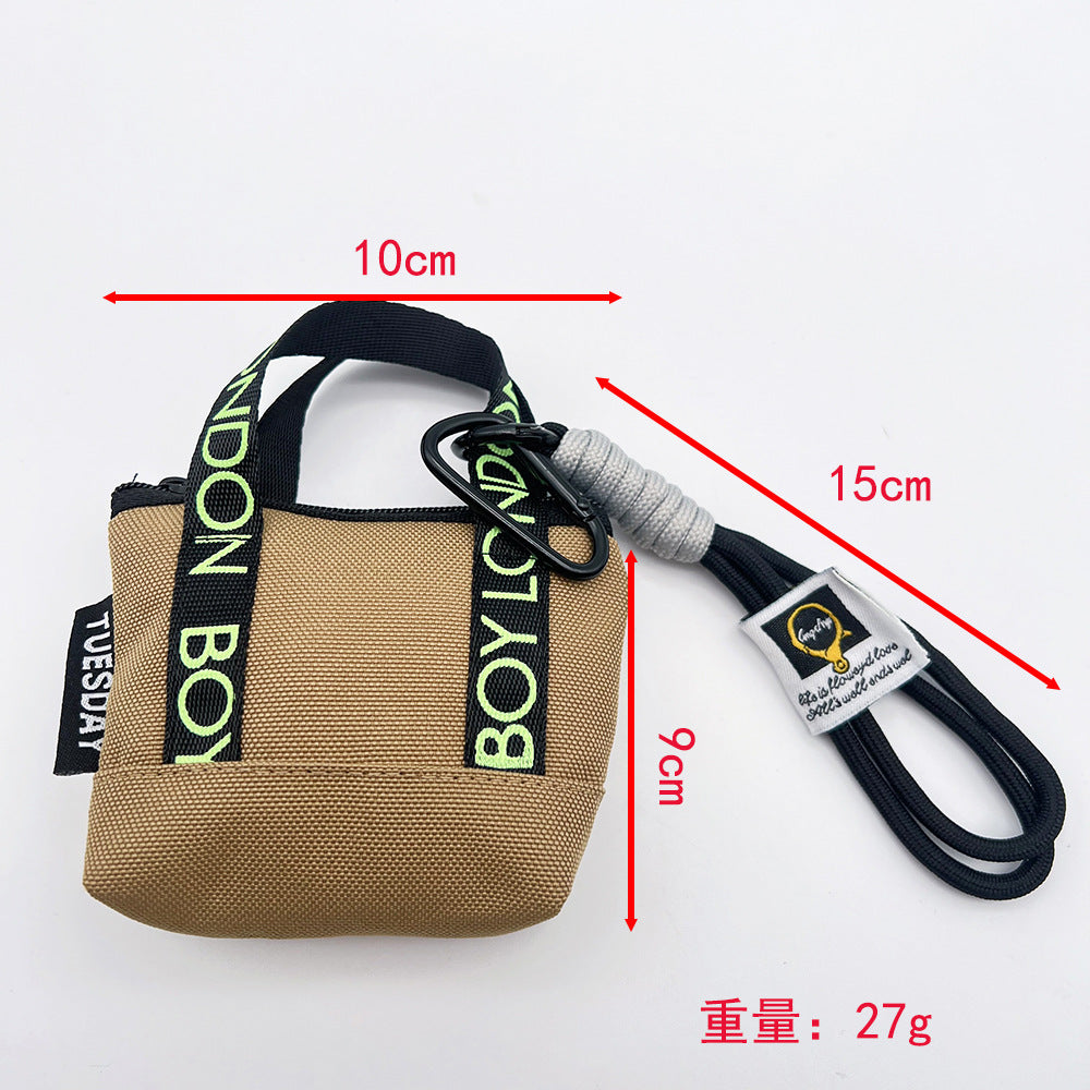 Mini Coin Purse Headphone Bag with Wrist Phone Strap Carabiner – Mini Handbag Phone Accessory