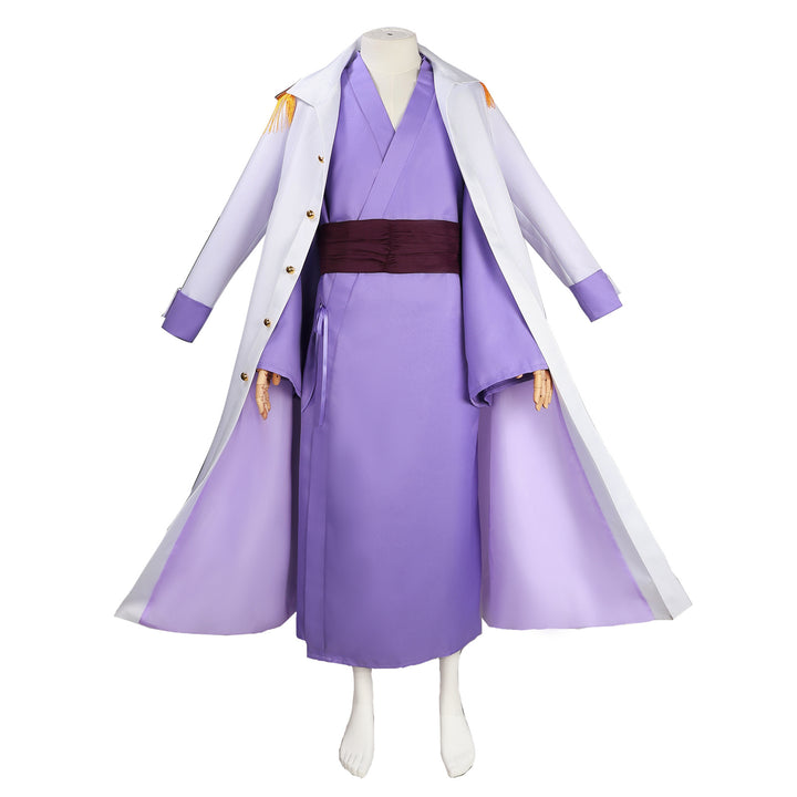 Navigation Fujitora Issho Cosplay Costume Marine Admiral One Piece Outfit Purple Kimono