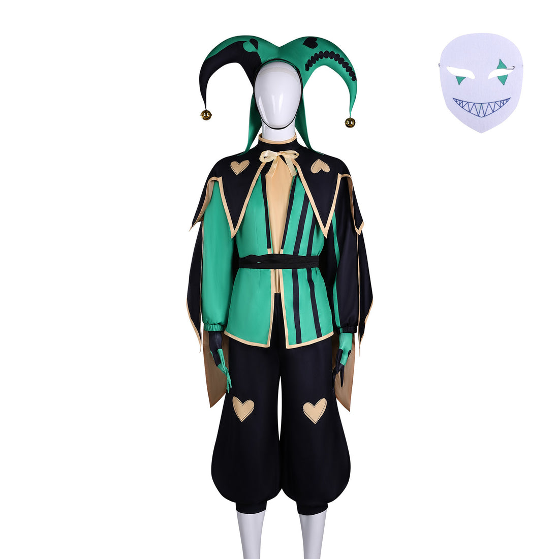 The Freak Circus Pierrot Harlequin Jester Cosplay Costumes Halloween Clown Carnival Party Outfit