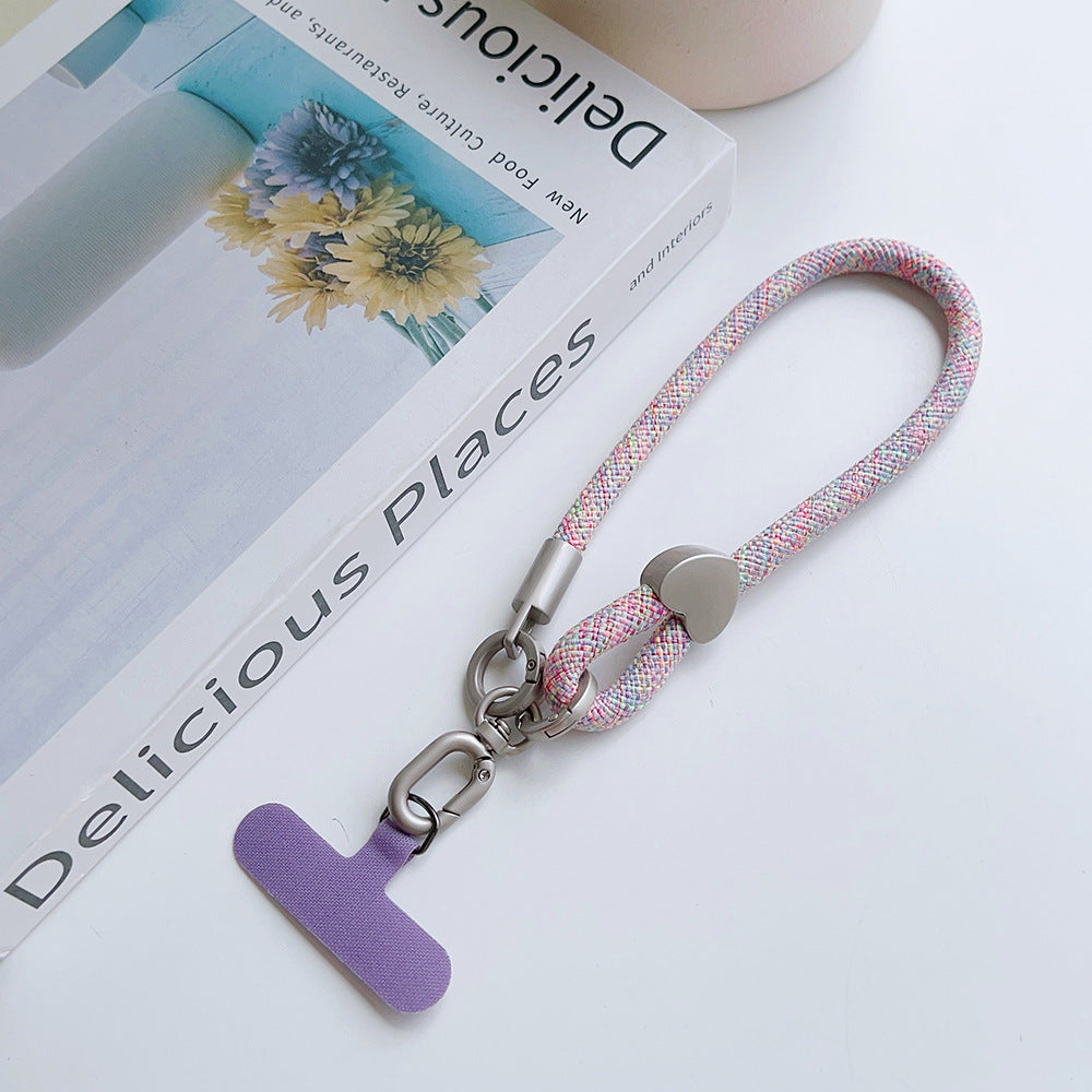 Heart Clasp Rotatable Wrist Phone Strap with Tether Tabs – Thick Wristlet & Hand Lanyard