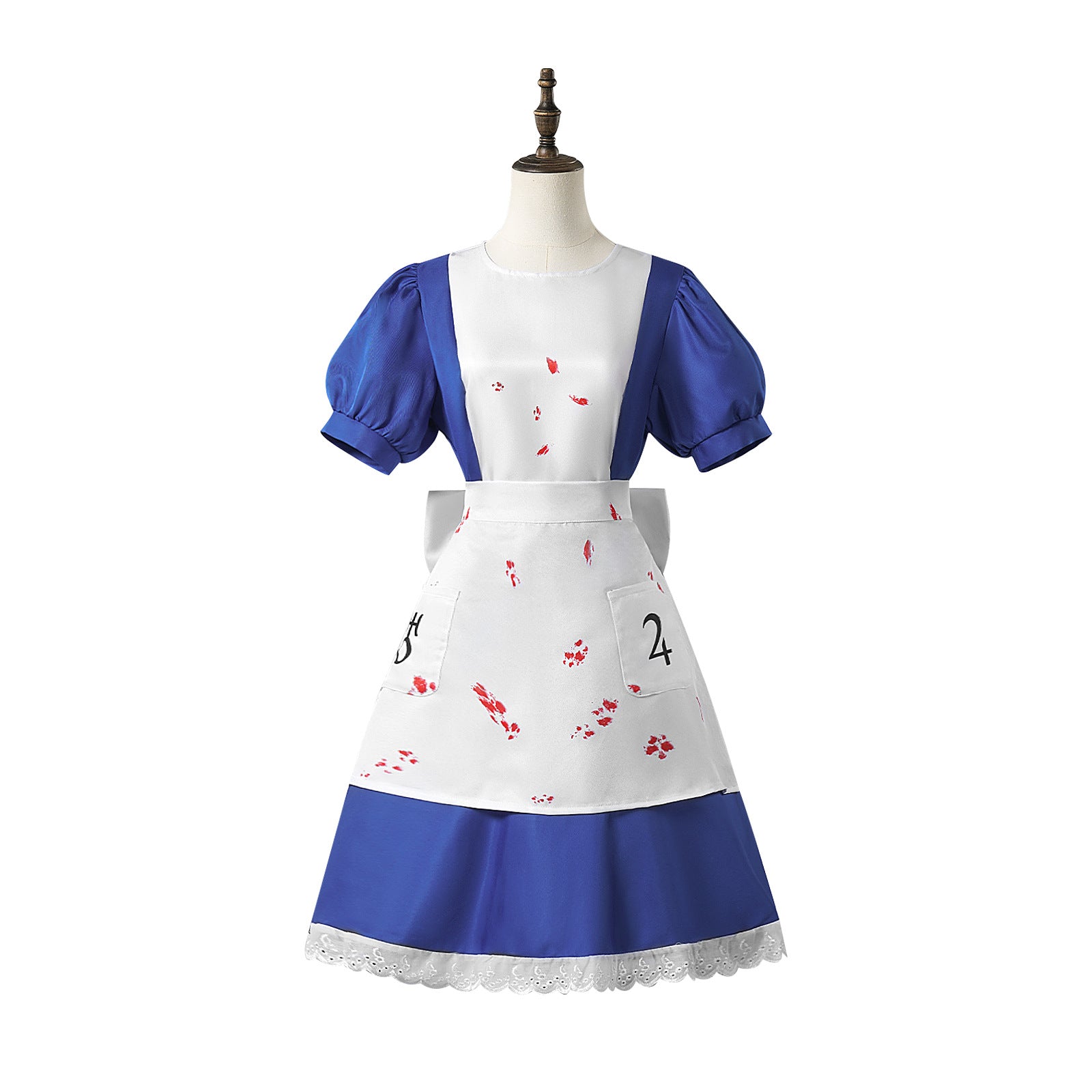 Alice Madness Returns Bloodstained Cosplay Costume - Halloween Lolita Maid Dress