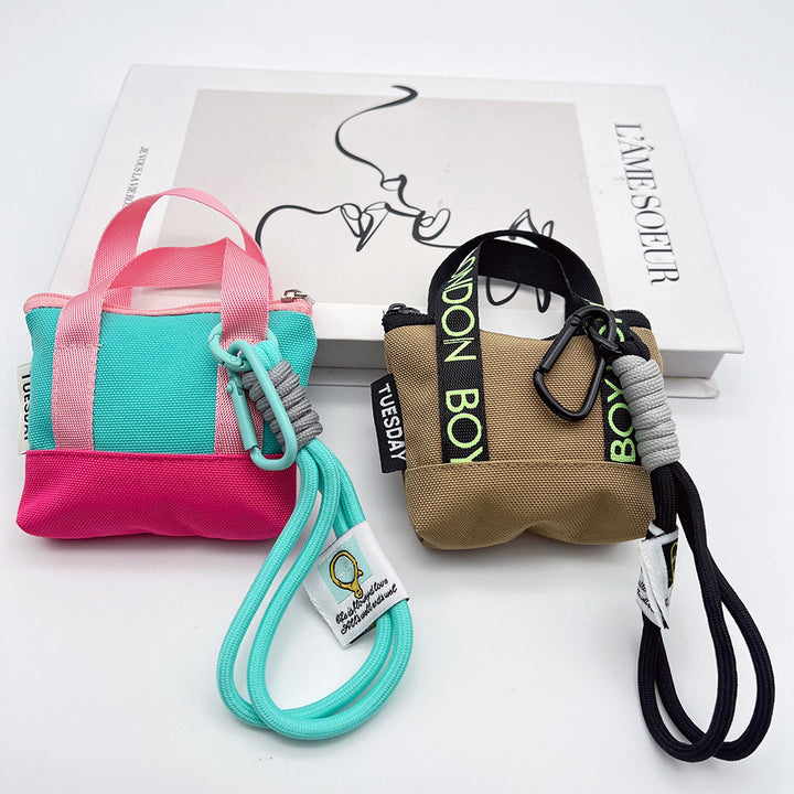Mini Coin Purse Headphone Bag with Wrist Phone Strap Carabiner – Mini Handbag Phone Accessory
