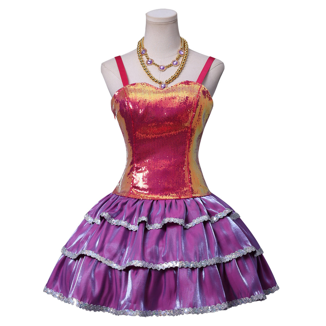 Dream House Cosplay Costume - Pink Sequin Party Dress for Women Girls Halloween Carnival