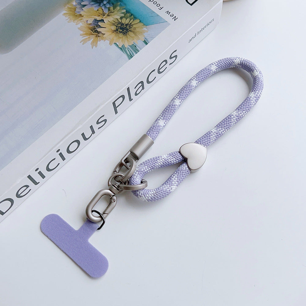 Heart Clasp Rotatable Wrist Phone Strap with Tether Tabs – Thick Wristlet & Hand Lanyard