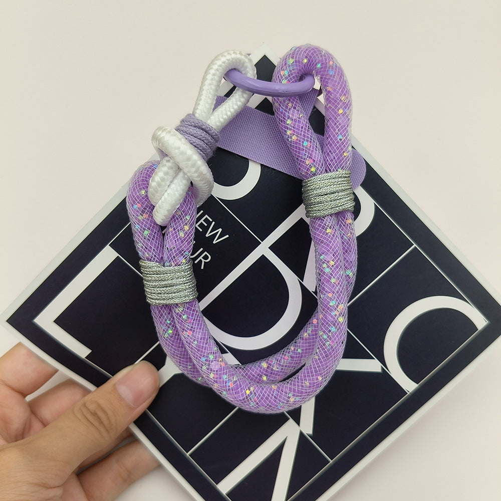 Adjustable Glitter Wrist Phone Strap with Tether Tabs – Multicolor Wristlet & Hand Nylon Lanyard