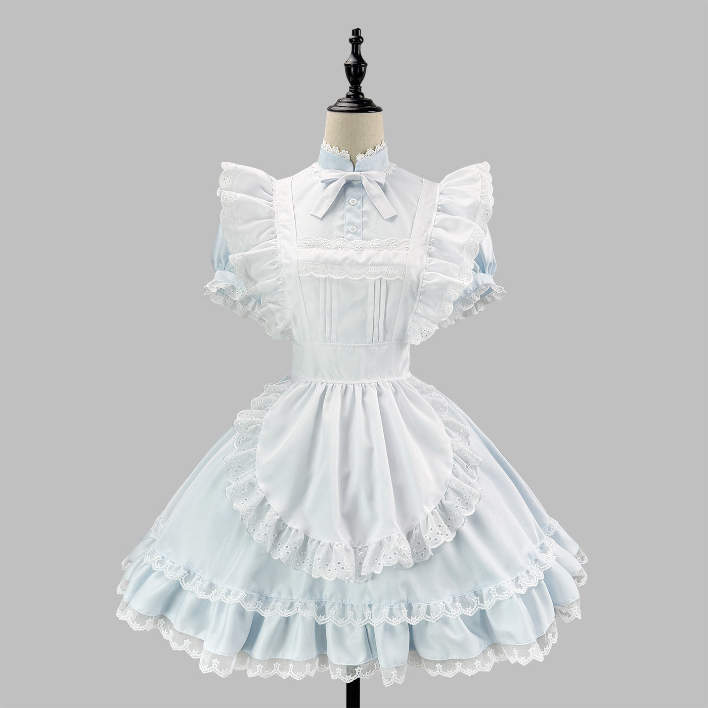 Alice Aqua Blue Lolita Maid Outfit Streamer Cosplay Dress