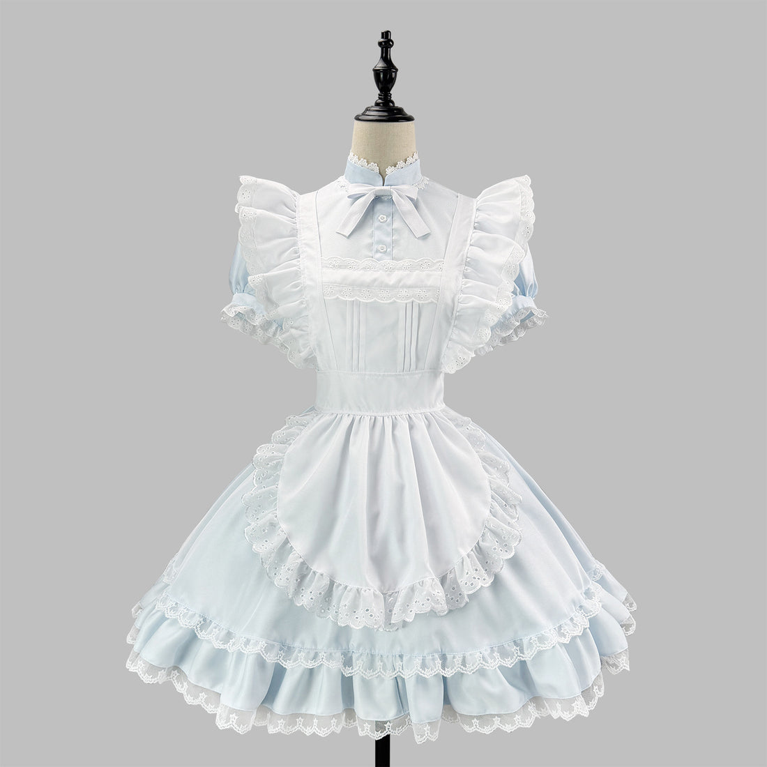 Alice Aqua Blue Lolita Maid Outfit Streamer Cosplay Dress