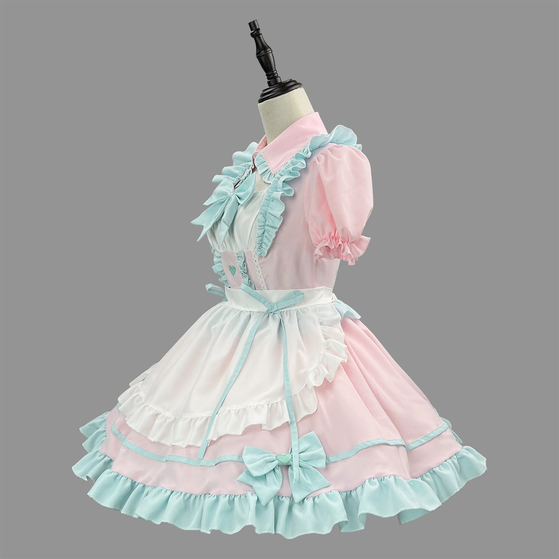 Enchanting Pink Lolita Maid Outfit Streamers Cosplay Dress