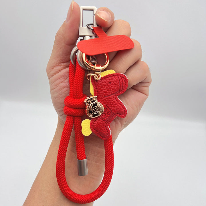 Adjustable Knotted Wrist Phone Strap with Tether Tabs – Leather Horse Wristlet & Hand Lanyard