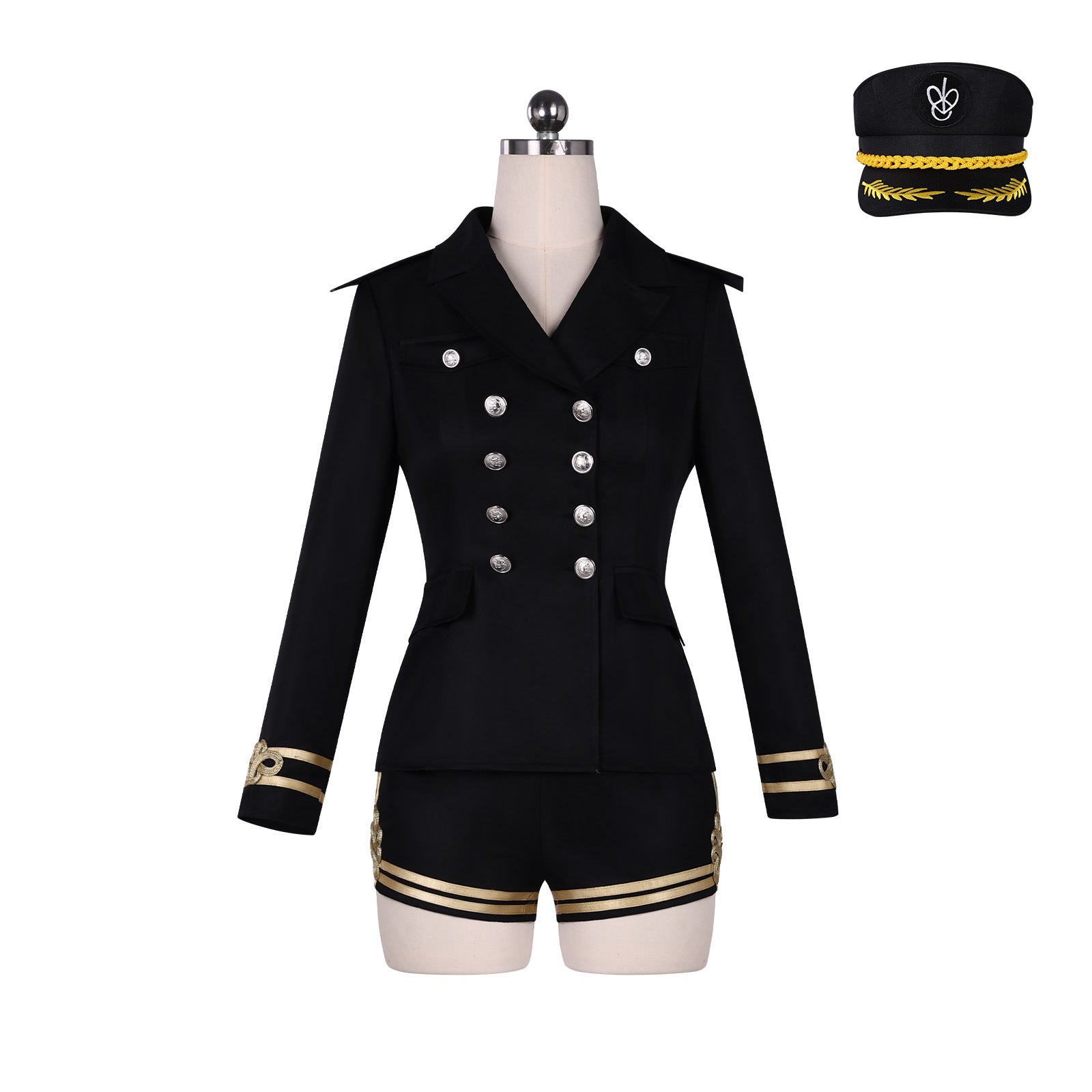 K-Pop Girl IVE Jang Won Young Same Style White Sailor Navy Uniform Stage Outfit
