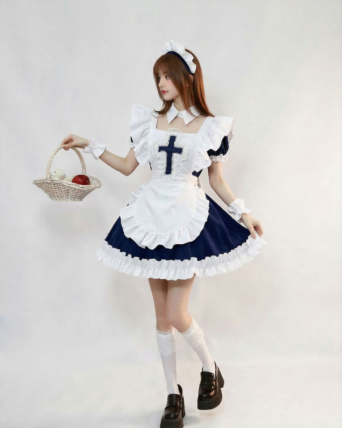 Classic Short Sleeve Lolita Dress Cute Japanese Maid Cosplay