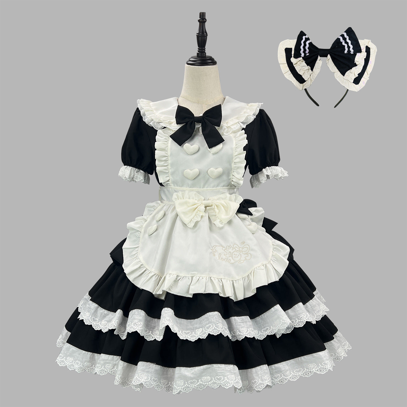 Runaway Princess Maid Outfit Cosplay Dress with Large Bow