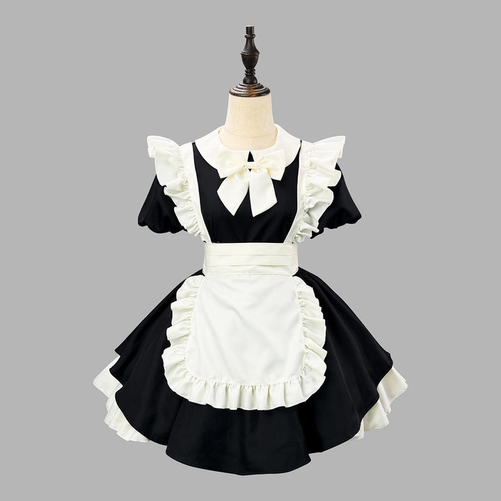 Inverted Pleat Ruffle Maid Outfit Classic Cosplay Lolita Dress