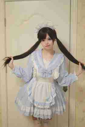 Sweet Japanese Preppy Sailor Collar Maid Outfit Lolita Dress