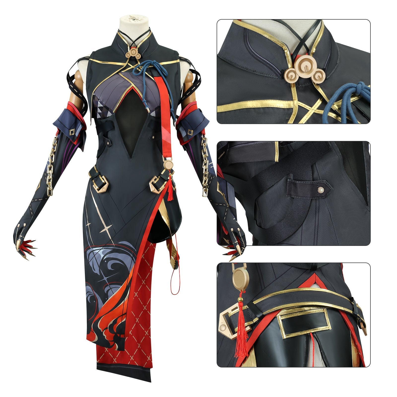 Wuthering Waves Judge of Huanglong Yinlin Cheongsam Cosplay Costumes