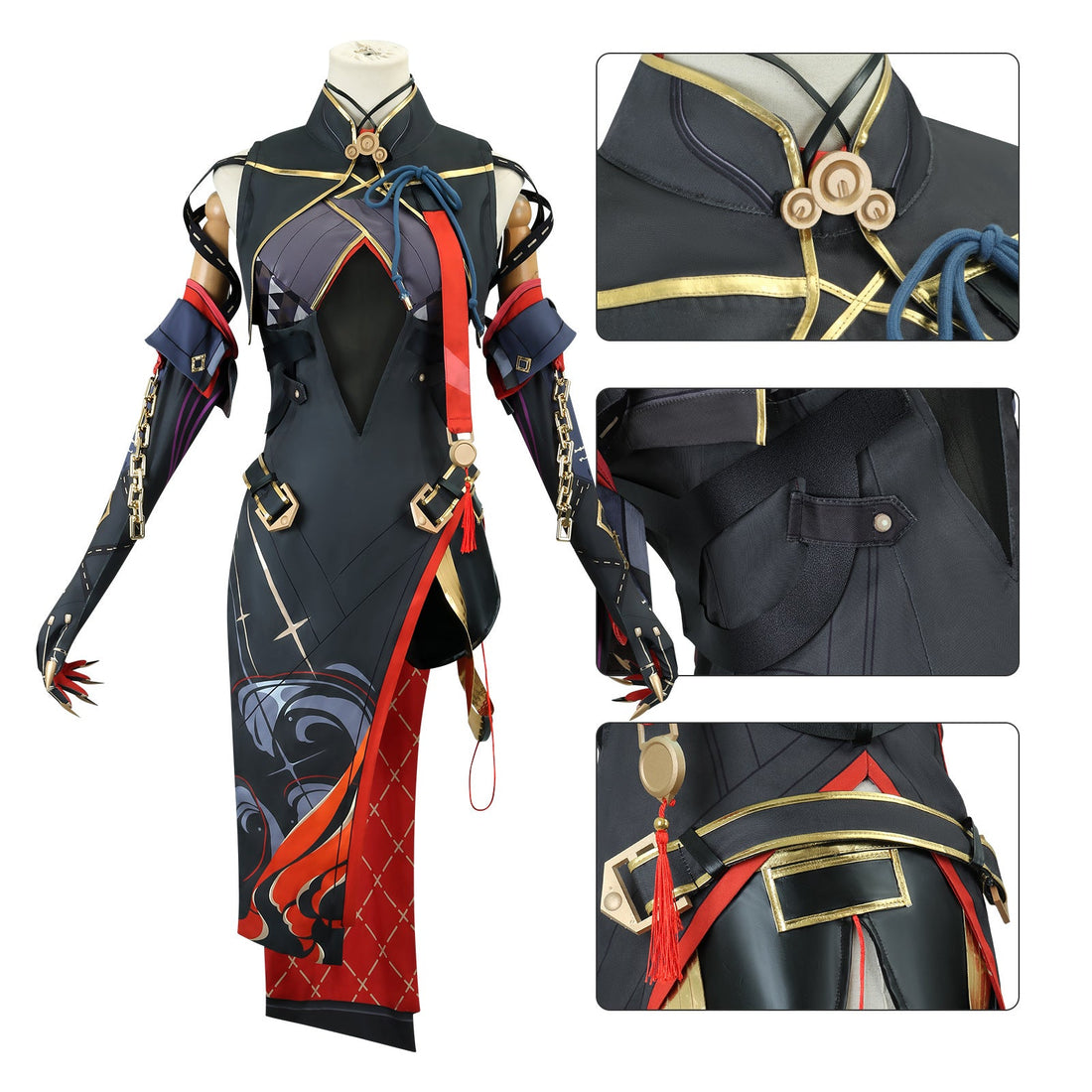 Wuthering Waves Judge of Huanglong Yinlin Cheongsam Cosplay Costumes