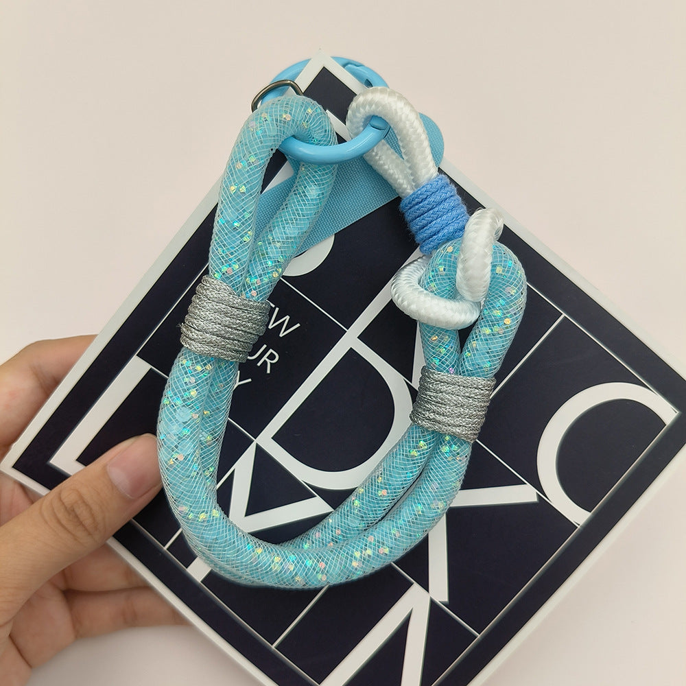 Adjustable Glitter Wrist Phone Strap with Tether Tabs – Multicolor Wristlet & Hand Nylon Lanyard