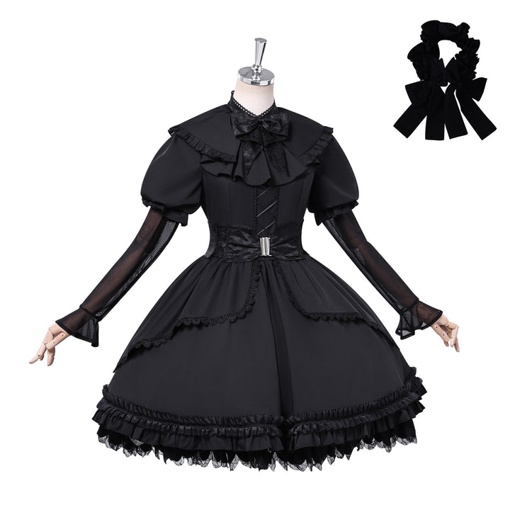 Identity V Gardener Emma Woods Black White Waltz Cosplay Costumes Lolita Dress Halloween Party Outfit