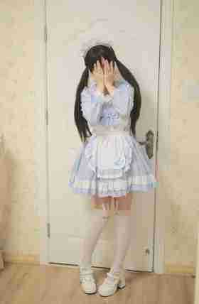 Sweet Japanese Preppy Sailor Collar Maid Outfit Lolita Dress