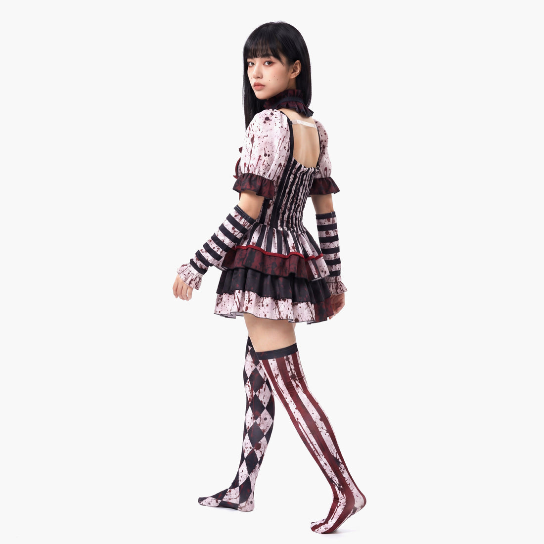 Killer Terrifier Clown Bloodstained Premium Edition Cosplay Costume Halloween Party Joker Outfit
