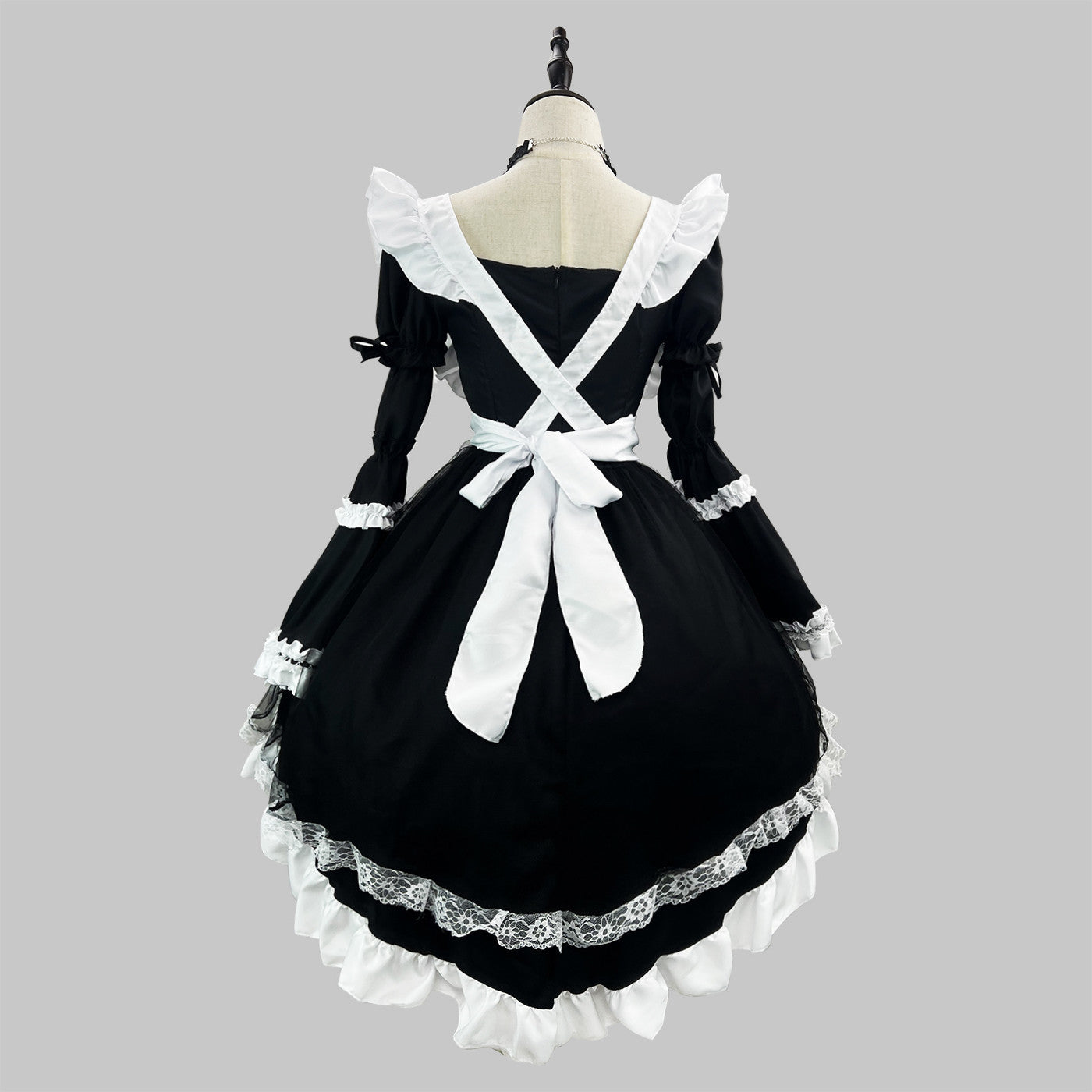 Otaku Dance Streamer Plus Size Maid Outfit Lolita Dress Costume