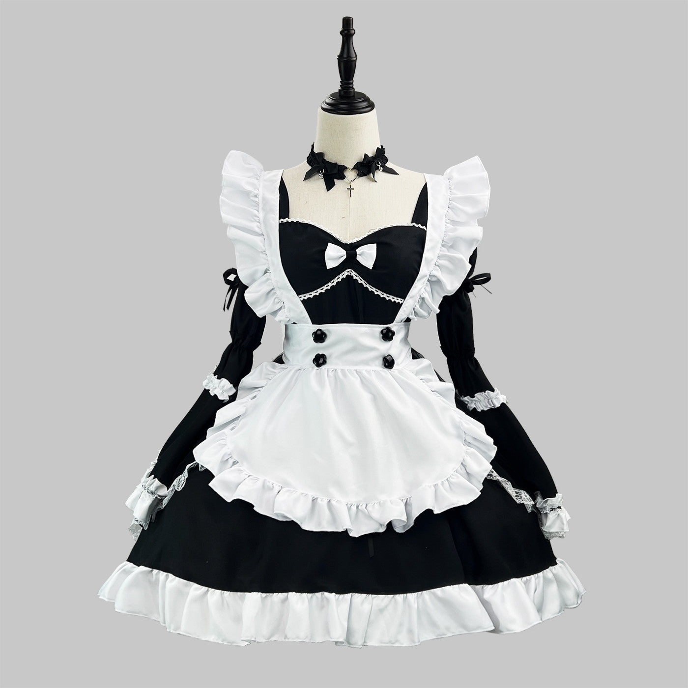 Otaku Dance Streamer Plus Size Maid Outfit Lolita Dress Costume
