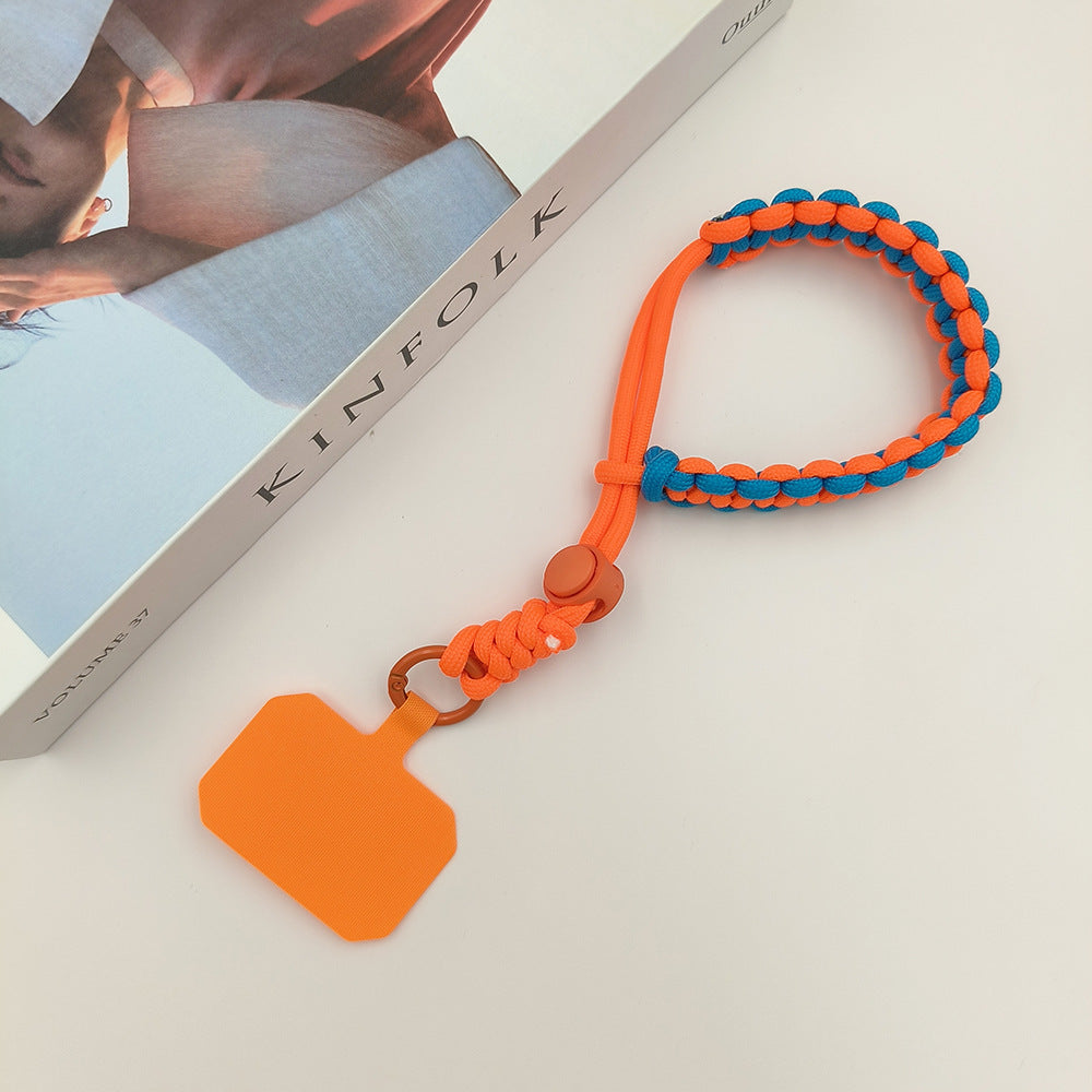 Multicolor Adjustable Wrist Phone Strap with Tether Tabs – Hand Woven Wristlet & Hand Lanyard