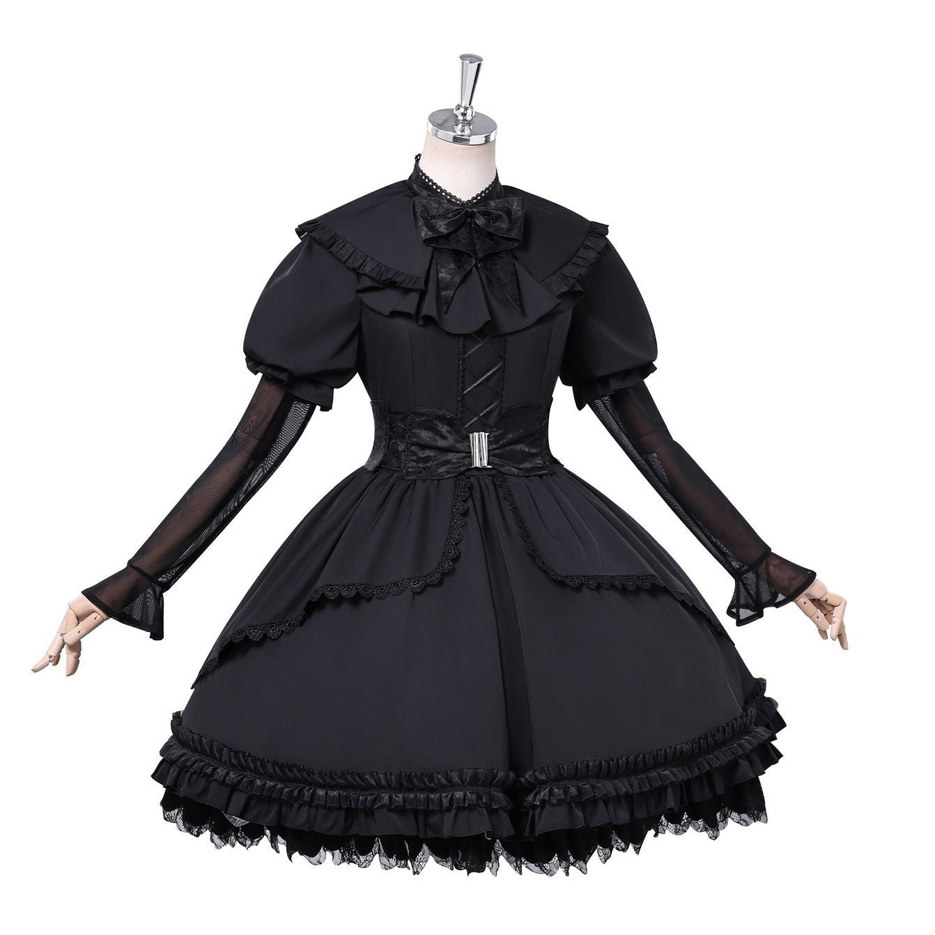 Identity V Gardener Emma Woods Black White Waltz Cosplay Costumes Lolita Dress Halloween Party Outfit