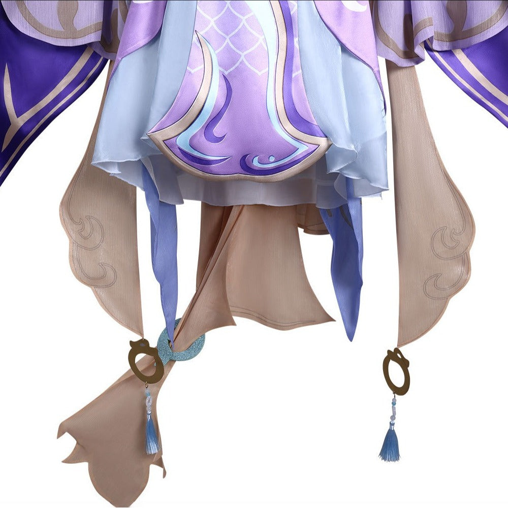 Honor of Kings Xi Shi Wandering Dragon Violet Flower Full Set Cosplay Costume