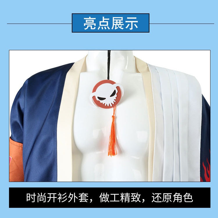 Anime Navigation Portgas D Ace Fullset with Hat One Piece Cosplay Costumes