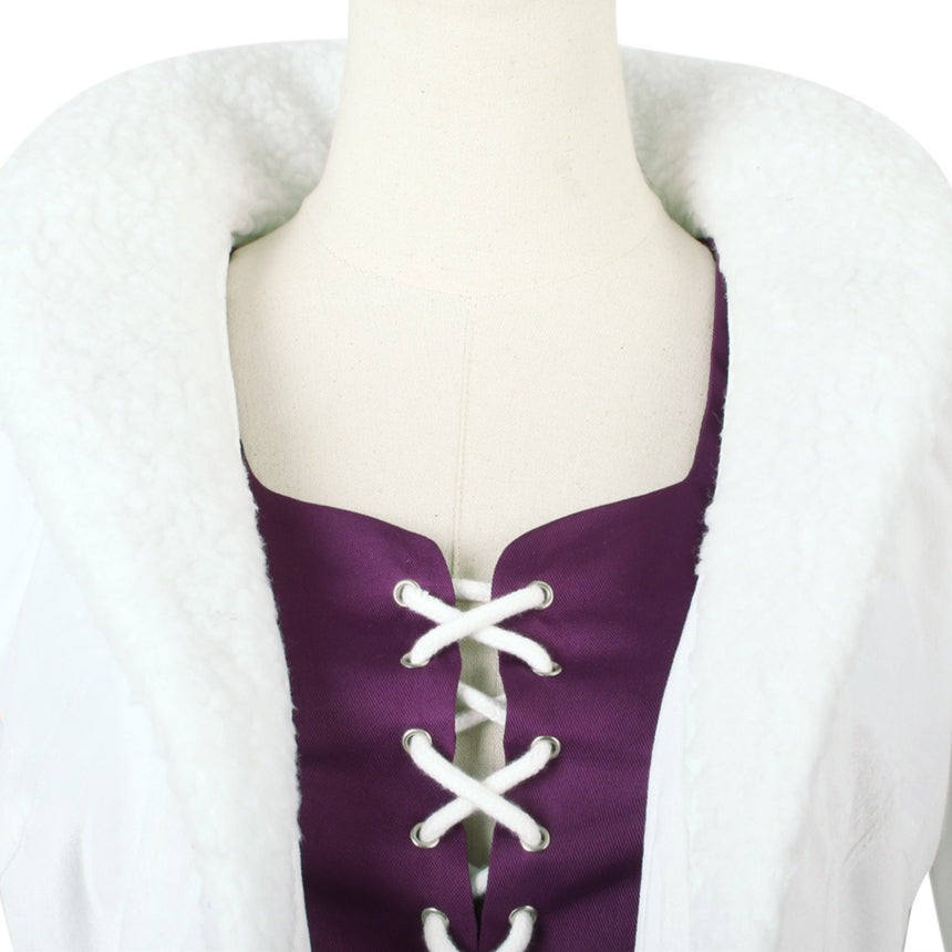 Anime Navigation Nico Robin Fur-collared Coat One Piece Cosplay Costumes