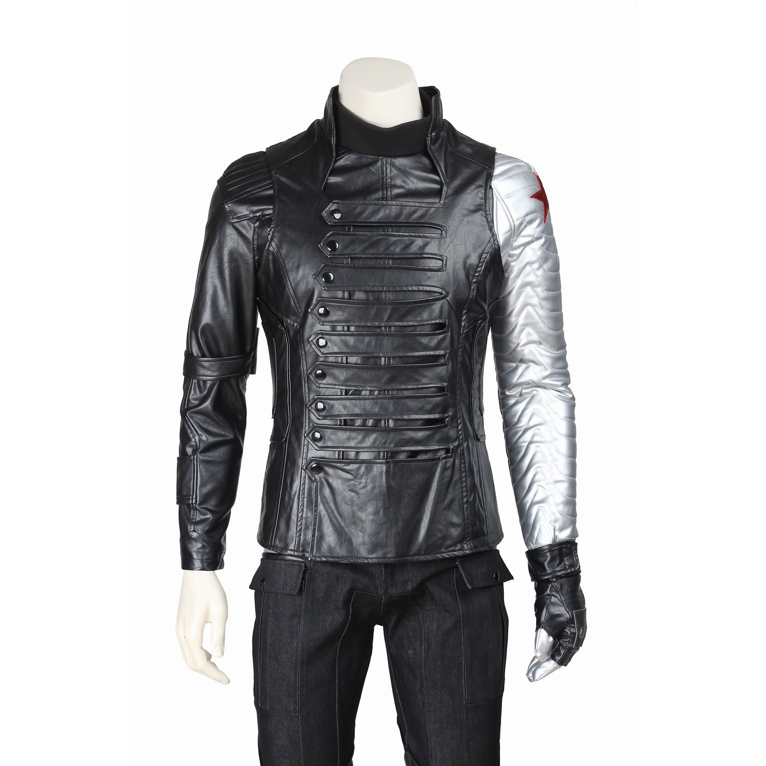 Captain America 2 Winter Soldier Bucky Barnes Male Fullset Cosplay CostumesThemed Carnival Party Outfit