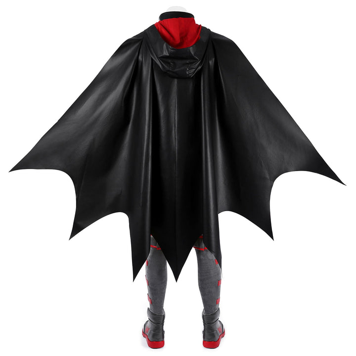 Batman: Son of The Demon Robin Damian Wayne Cosplay Costumes Halloween Suit with CloakThemed Carnival Party Outfit