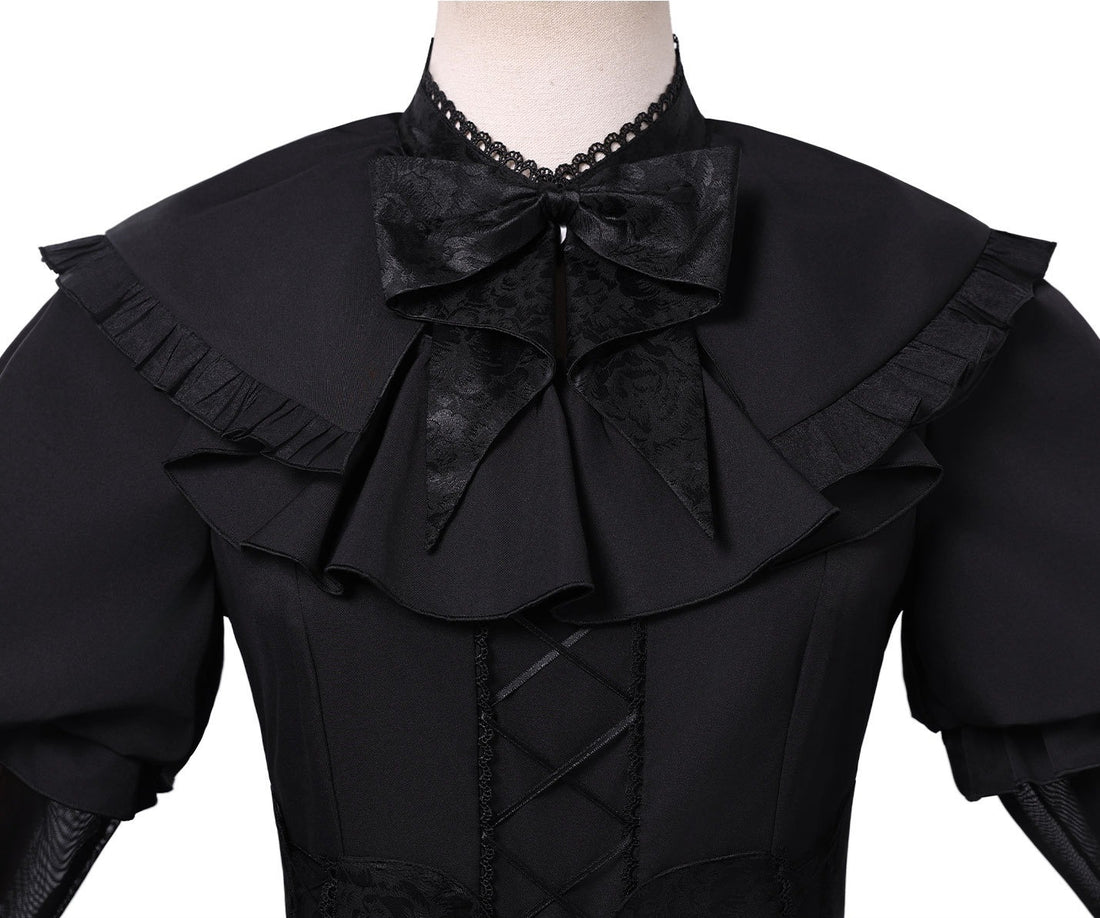 Identity V Gardener Emma Woods Black White Waltz Cosplay Costumes Lolita Dress Halloween Party Outfit