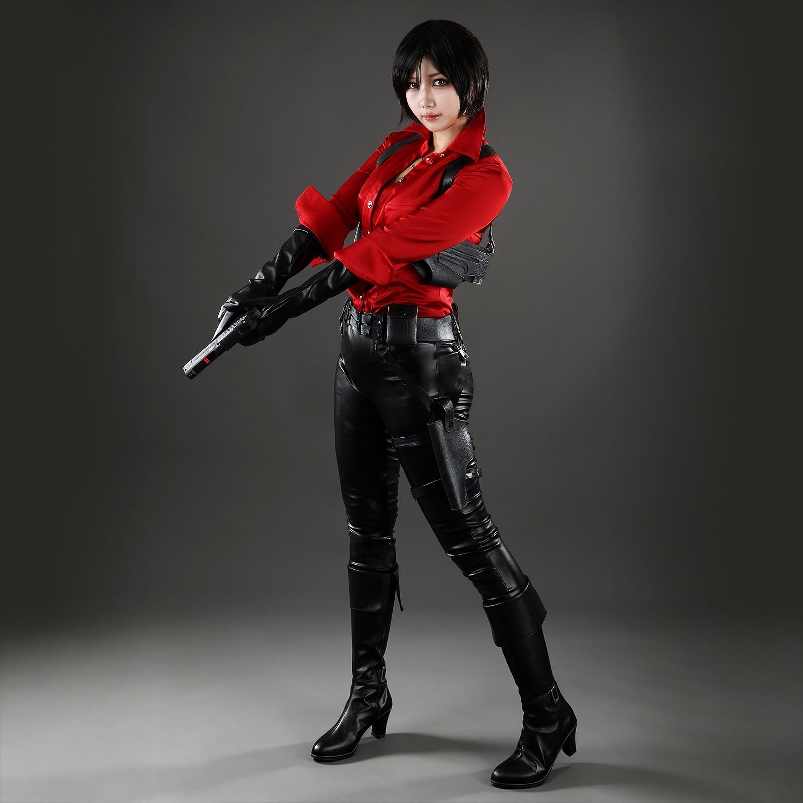 Resident Evil 6 Ada Wong Red Shirt Fullset Cosplay CostumesThemed Carnival Party Outfit