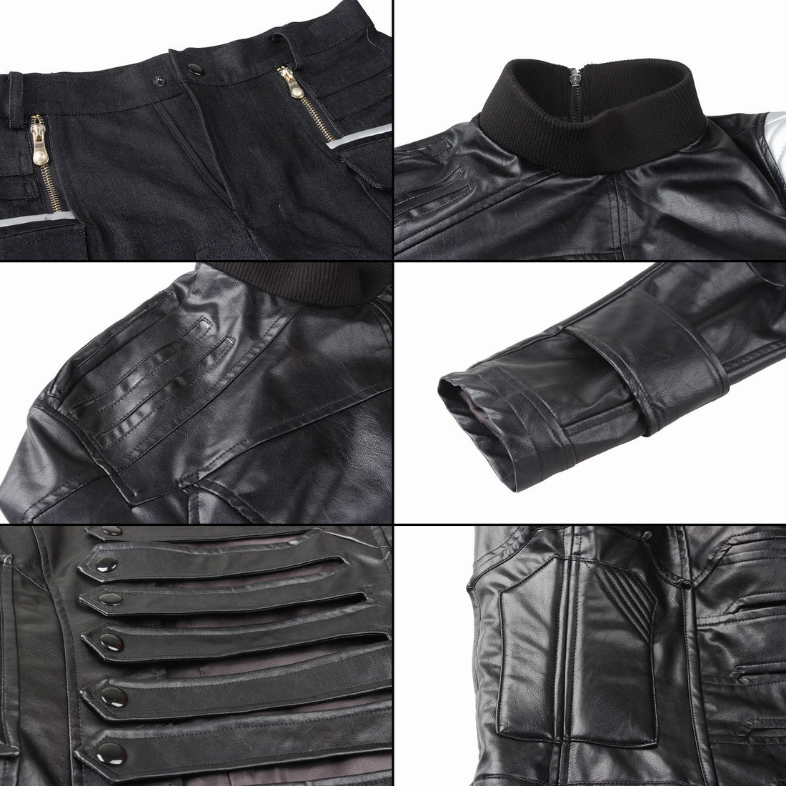 Captain America 2 Winter Soldier Bucky Barnes Male Fullset Cosplay CostumesThemed Carnival Party Outfit